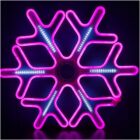 Световой мотив "Снежинка" 60 см из неона с эффектом тающих сосулек